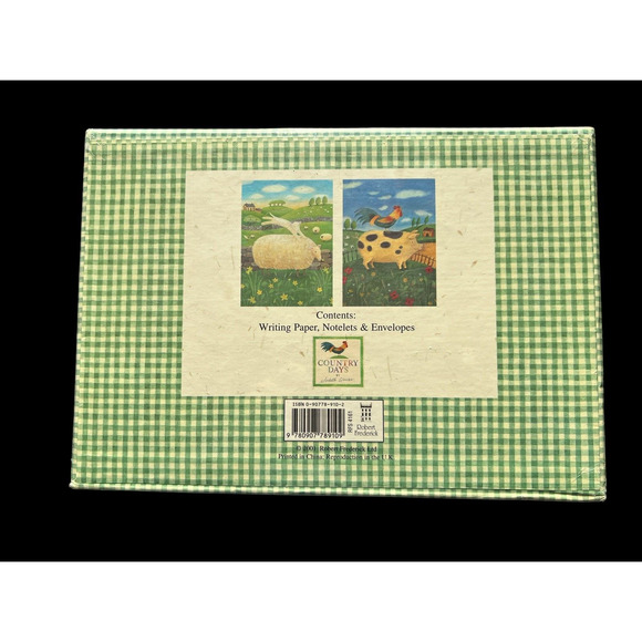 2001 Robert Frederick Country Days Stationery Judith Glover Pig Rooster Sealed - Picture 3 of 6
